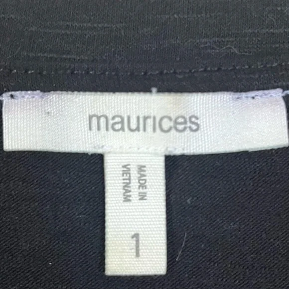 Maurice’s Fur Mama black short sleeve shirt. New without tags: size 1X - Picture 4 of 6
